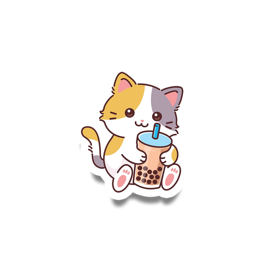 Boba Cat Sticker