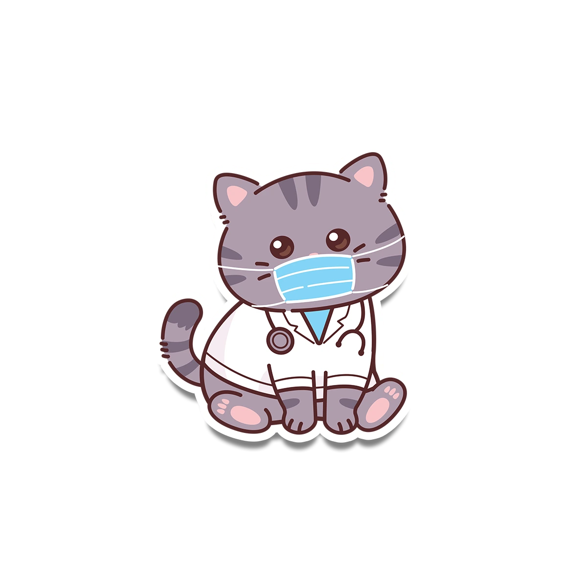 Doctor Cat Sticker