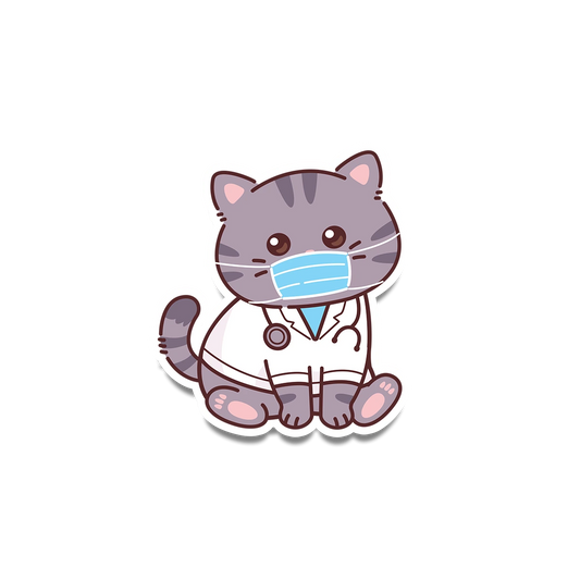 Doctor Cat Sticker